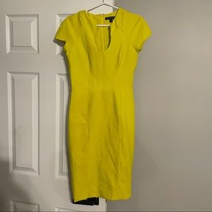 Yellow lime dress stretch
